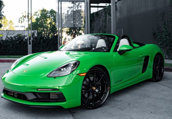 A Porsche 718 Boxster GTS rental in Los Angeles, CA