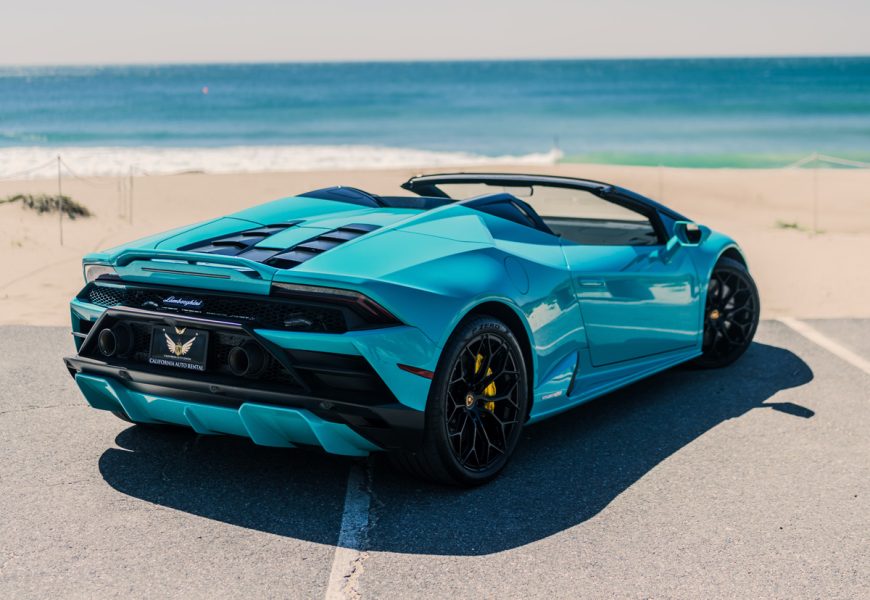 Lamborghini Huracan Evo Spyder available for rent in Los Angeles