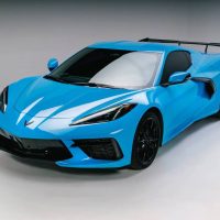 Corvette V8 in Blue Color