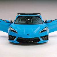 Corvette V8 in Blue Color