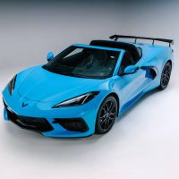 Corvette V8 in Blue Color