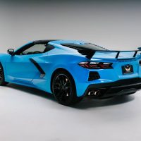 Corvette V8 in Blue Color