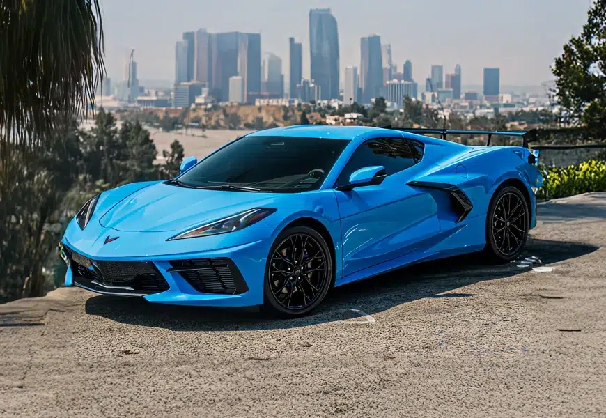A Corvette C8 for rent in Los Angeles.