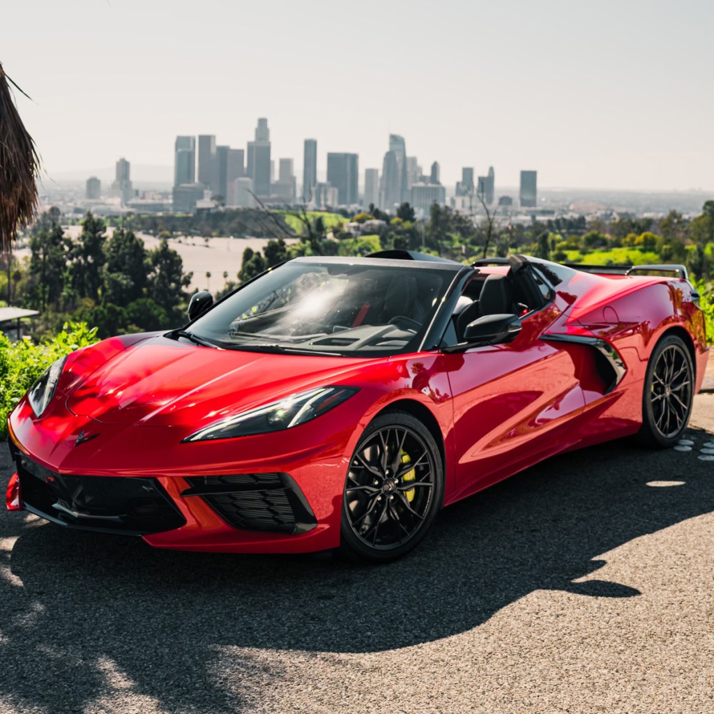 A Corvette C8 for rent in Orange County, CA.