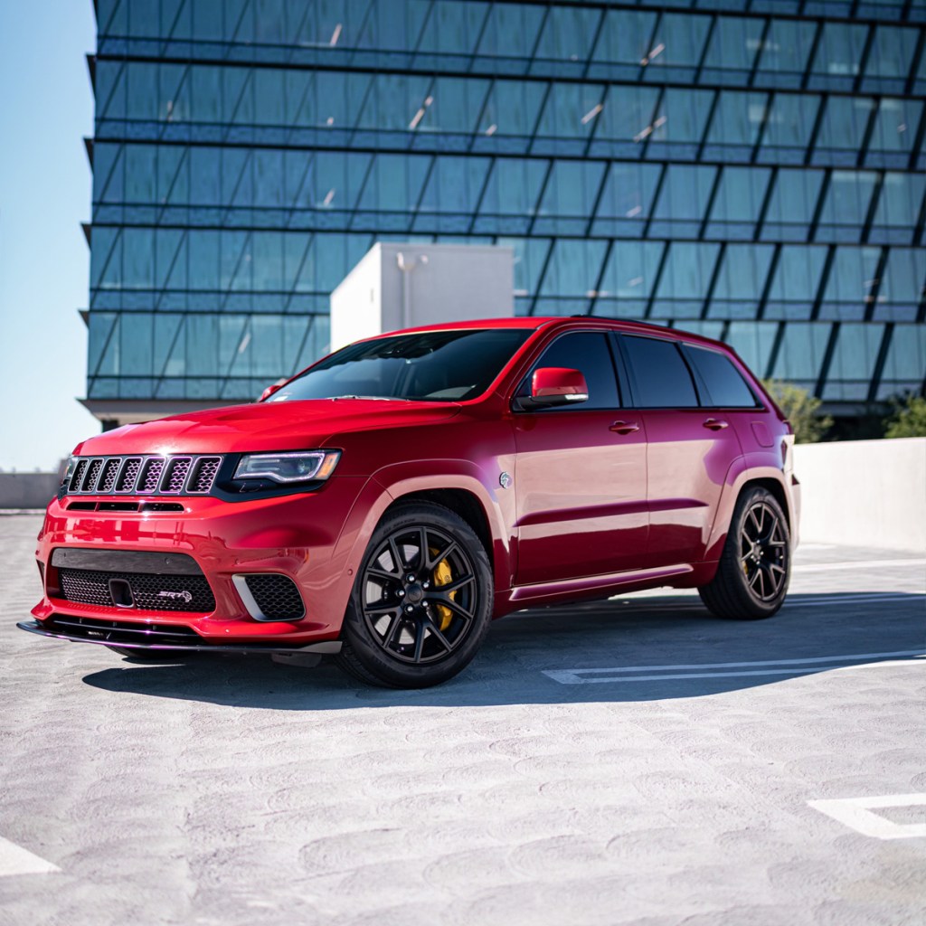 A Jeep Trackhawk for rent in Orange County