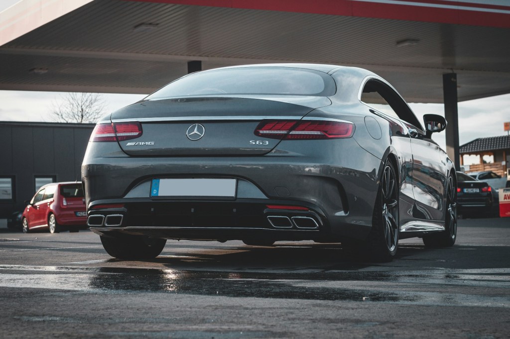 The back of a Mercedes-Benz S63